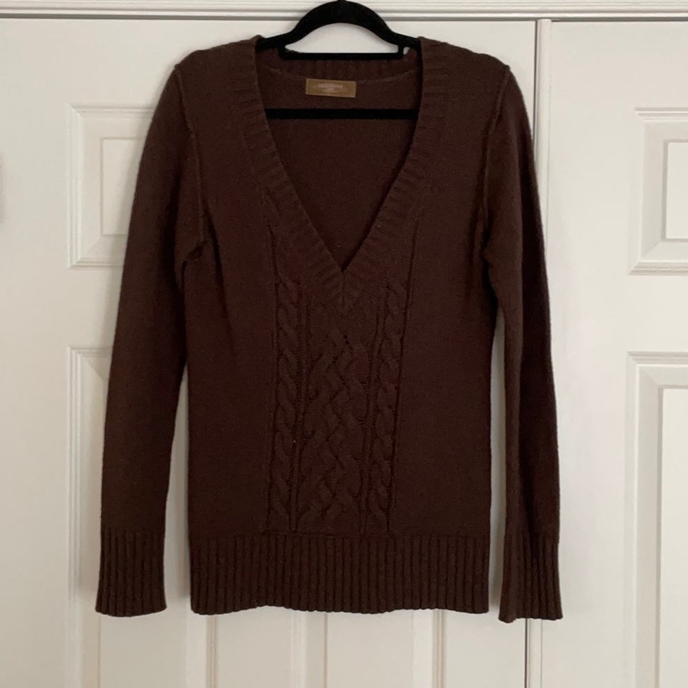 Brown old navy cable sweater
